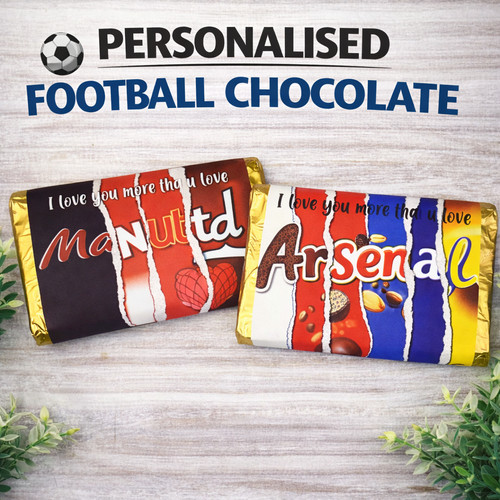 Football team chocolate bar - football,