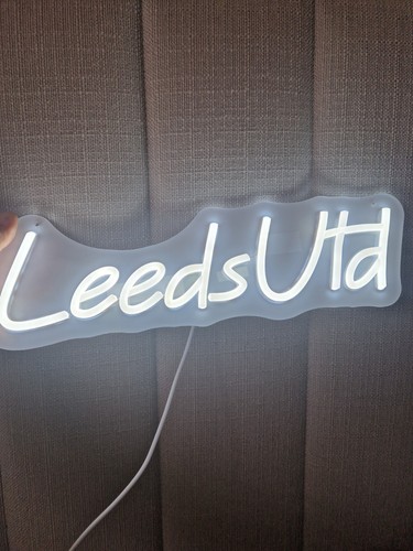 Leeds united neon style bar - neon,