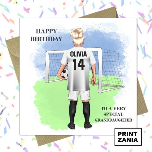 Personalised girls leeds card - personalised,