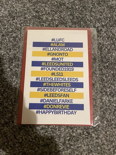 Leeds united birthday card - united,