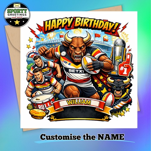 Bradford rugby birthday - card,