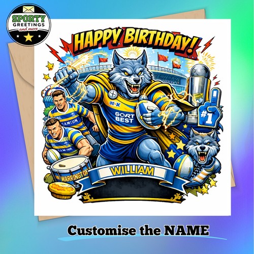 Warrington birthday card - birthday,