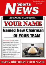 A5 Personalised ANY Football