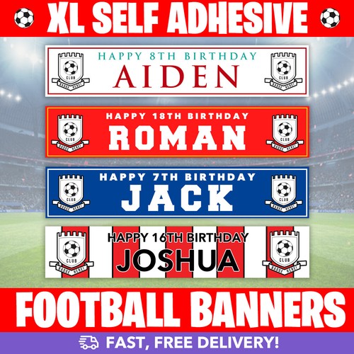 Personalised football banners - personalised,